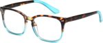 Tortoise Blue Gradient Square Clear Lens Frames