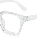 Transparent Square Clear Lens Frames — Thick Rim