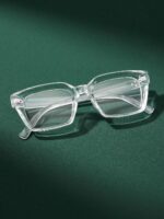 Transparent Square Clear Lens Frames — Thick Rim