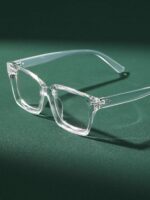 Transparent Square Clear Lens Frames — Thick Rim