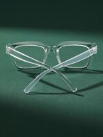 Transparent Square Clear Lens Frames — Thick Rim