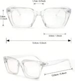 Transparent Square Clear Lens Frames — Thick Rim