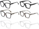 Transparent Square Clear Lens Frames — Thick Rim