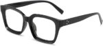 Transparent Square Clear Lens Frames — Thick Rim
