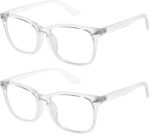 Transparent Square Clear Lens Frames — Unisex