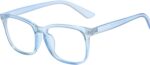 Transparent Square Clear Lens Frames — Unisex