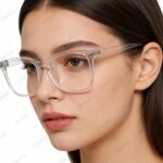 Transparent Square Clear Lens Frames — Unisex