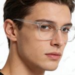 Transparent Square Clear Lens Frames — Unisex