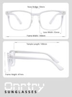 Transparent Square Clear Lens Frames — Unisex