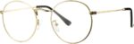 Vintage Gold Round Clear Lens Metal Frames