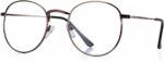 Vintage Gold Round Clear Lens Metal Frames