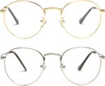 Vintage Gold Round Clear Lens Metal Frames