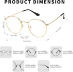 Vintage Gold Round Clear Lens Metal Frames