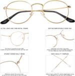Vintage Gold Round Clear Lens Metal Frames