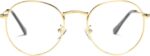 Vintage Gold Round Clear Lens Metal Frames