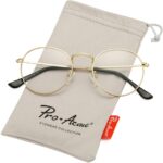 Vintage Gold Round Clear Lens Metal Frames