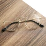 Vintage Gold Round Clear Lens Metal Frames